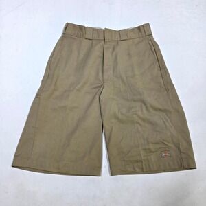 Dickies Work Shorts Men 32 Khaki Loose Fit Multi-Pocket Twill Flat Front W335611